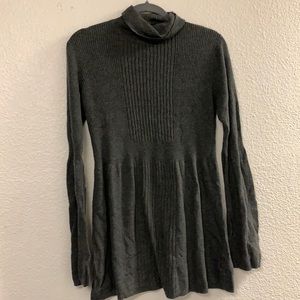 -gray mini sweater dress